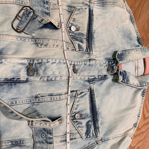 Golden Goose Deluxe Brand ombre Denim Jacket with Belt, authentic size S - Picture 3 of 8